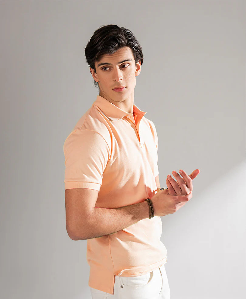 PEACH FUZZ BASICS POLO (FS-01)