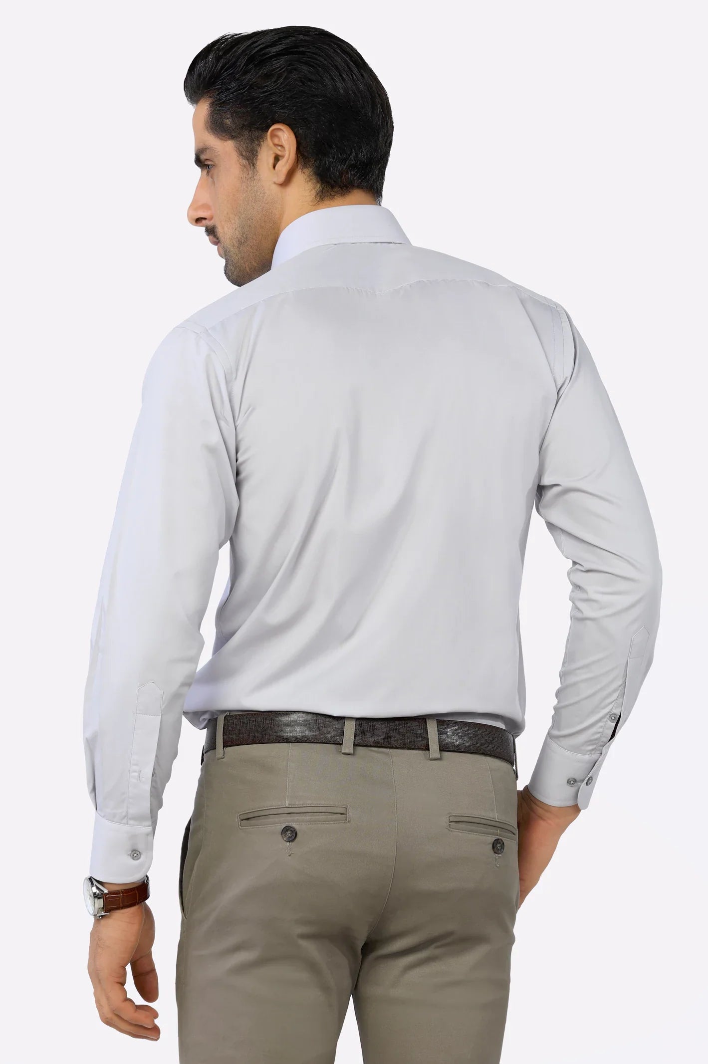 Grey Plain Formal Shirt (d-04FS)