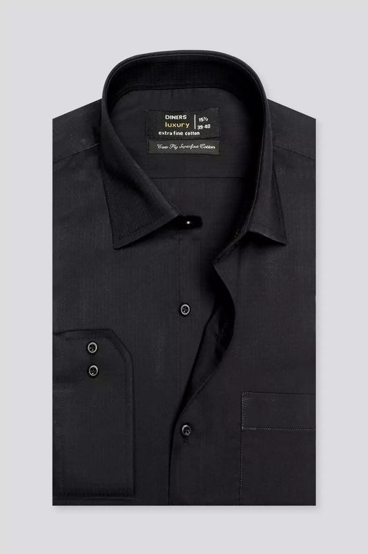 Black Self Dobby Formal Shirt (d-02FS)