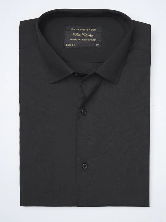 Black Plain, Elite Edition, French Collar Men’s Formal Shirt (ss-03FS)