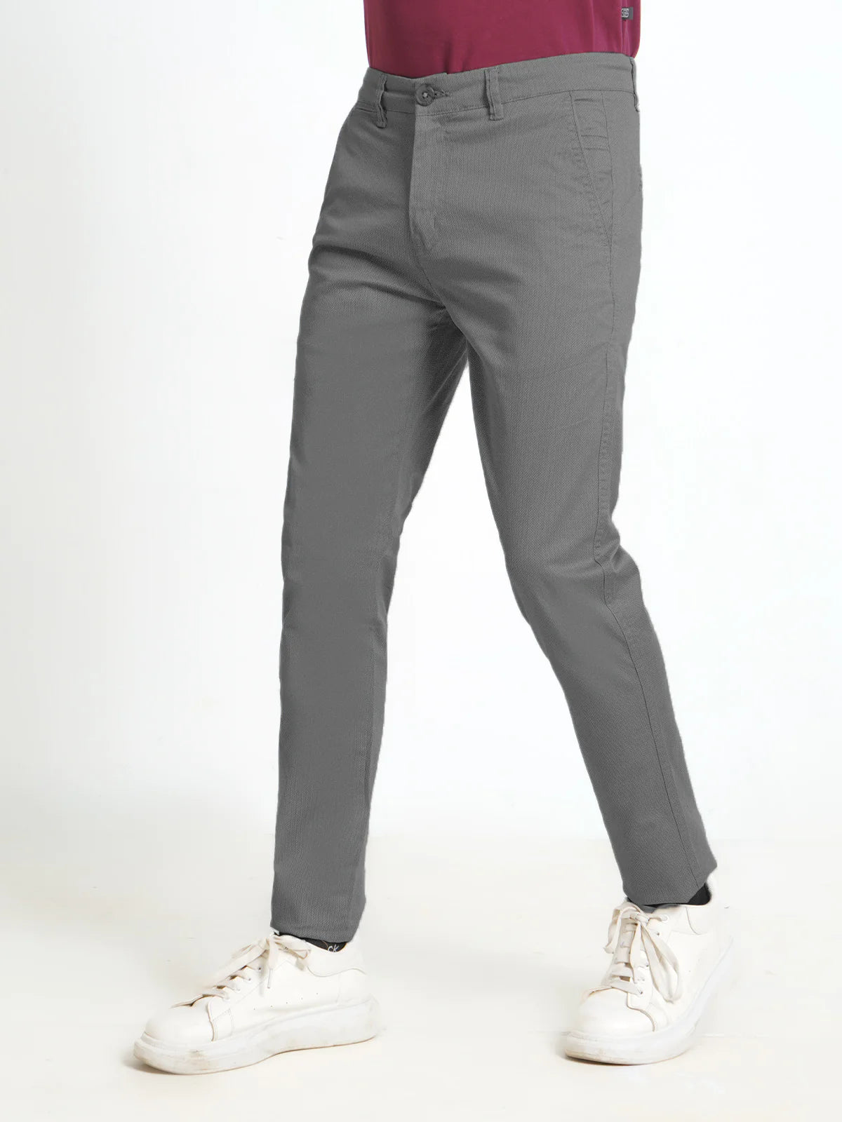 Ice Grey Self Cotton Chino Pant (ss-04CP)