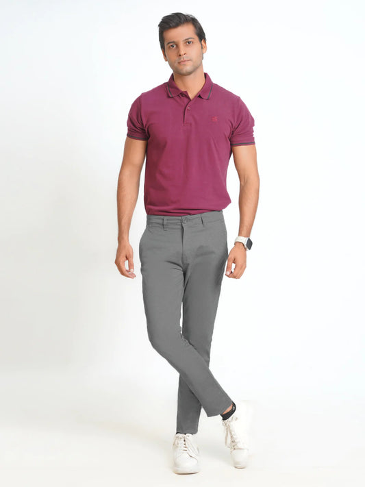 Ice Grey Self Cotton Chino Pant (ss-04CP)