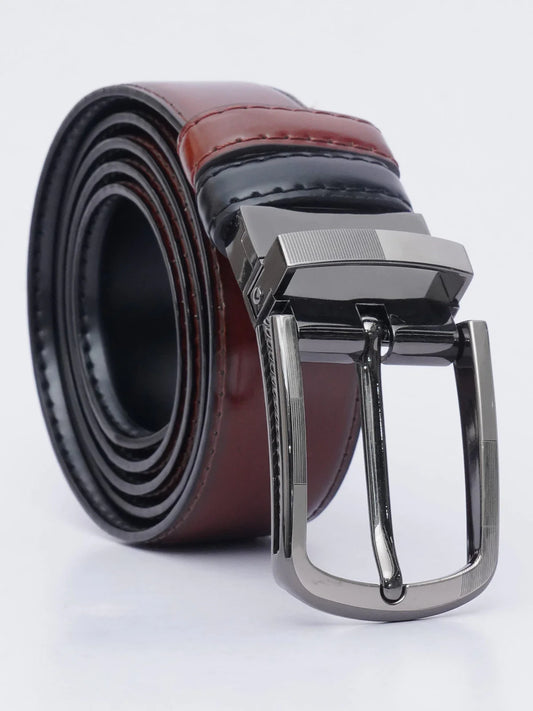 Light Brown & Black Reversible Leather Belt (ss-01B)